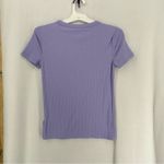 Gap  Rib Tee Short Sleeve Ribbed T Shirt Womens Small Light Purple Photo 4