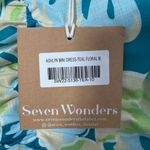 Revolve Seven Wonders Ashlyn Mini Dress Teal Floral Size 6 NWT Blue Photo 4