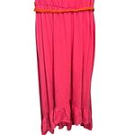 She’s Cool Women’s Pink Strapless High Low Maxi Dress Size 1X Ruffle Hem Belted Photo 2