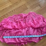 Free People  One Perla Eyelet Lace Off Shoulder Pink/Rose Crop Top Size S $88 Photo 8