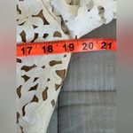 Monique Lhuillier  Lazercut Bell Sleeve fit and flare white dress size 10 Photo 12