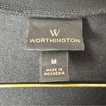 Worthington Women's Black and White Sleeveless Dress Blouse Top Sz M Photo 7