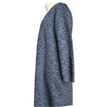 Loft Ann Taylor Classic Grey Blue Leopard Knit Sweater Tunic Dress Petite Large Photo 9