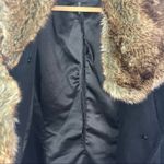 Boutique Tart Collections Black Wool Moto Zip Faux Fur Trim Coat M Size M Photo 4