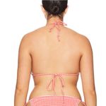 Good American  Lattice Edge Bikini Top In Grenadine Gingham Size XL NWT Photo 3