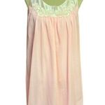 Vintage 60s pink embroidered night gown Size L Photo 0