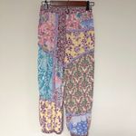 Blue Velvet Patchwork Pants Photo 3