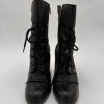 Esprit  Black Women's High Heel Leather Booties Size 8.5 Photo 1