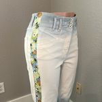 Anthropologie  Dye Ombre Johanna Jeans Sky Blue White Crop floral print sz30 #167 Photo 5