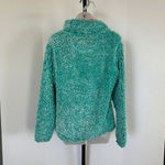 Simply Southern  Full Sherpa Pullover Sweater‎ Youth L Sea Glass Teal Pink Photo 4
