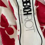 Beach Riot  Red and White Floral High‎ Waist Ribbed Swim Bottoms Size XL NWOT Photo 3