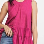Free People ‘Right On Time’ barbiecore tiered tunic tank, size medium large Photo 2