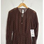 Revolve NWT Bailey 44 Candace Dress Size 0 Brown Polka Dot Puff Sleeve Chiffon  Photo 3