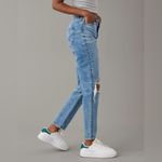 American Eagle AE Strigid Ripped Mom Jean Photo 1