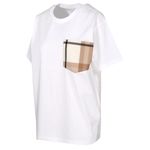 Burberry NWT  Oversized Checked Twill Trimmed Organic Cotton T-Shirt Size XS Photo 5