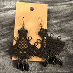 Elegant Black Lace Earrings Photo 0