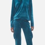 Norma Kamali Blue velvet  tracksuit size medium. new with tags #velvettracksuit Photo 0