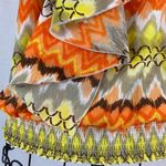 Cato Sleeveless Ruffle Zig Zag Blouse Boho Women’s Size Medium Photo 5