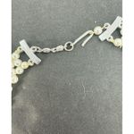 Vintage Japan Faux Pearl Aurora Borealis Bib Collar Necklace Bridal Necklace White Photo 6