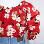 Kate Spade NWT Botanical garden aperitif top, Red and White Photo 12