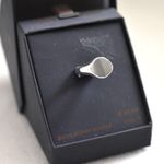 Source Unknown NIB Stunning Mirrored Silver Plated Size 7 Casual Unisex Signet Ring Photo 0