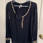 Free People Black Button Long Sleeve Photo 0