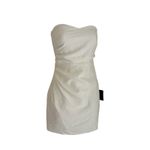 Lulus  White Strapless Ruched Mini Dress XS Bridal Party Bridal Party Graduation Photo 1