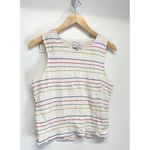 Madewell Texture & Thread Tank Top Rainbow Stripe Sleeveless Casual Size XL Photo 2