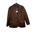 Ellen Tracy Women's Brown Textured Blazer Jacket Size L Photo 2