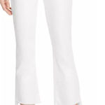 Mother Denim Insider‎ Crop Step Fray Jeans Glass Slipper White Denim Size 26 Photo 0