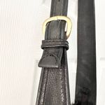 Fossil Vintage Black Leather 75082 Multi Pocket Top Zip Shoulder Bag Key Fob Photo 6