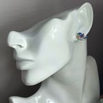 & Other Stories Dainty Blue Purple Bird faceted rhinestones Earrings Photo 6