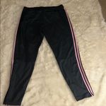 Adidas  Gray Joggers with Pink Stripes Photo 2