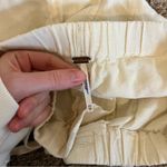 Free People Tomboy Shorts Linen Blend Loose Baggy Pockets Raw Hem Ivory Photo 3