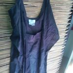 Max Mara 10 Linen Sleeveless Brown Lined Wrap Top Photo 6