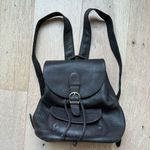 Eddie Bauer VTG Backpack 100% Leather Brown Rucksack Drawstring Bag Purse Heavy Photo 0