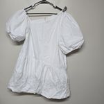 RHODE‎ Martina Dress XL White Heart Eyelet One Shoulder Puff Sleeve Cotton NWT Photo 7