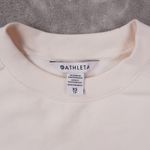 Athleta Cropped Boxy Crewneck Sweatshirt Women's XS Cream Long Sleeve Soft Photo 1