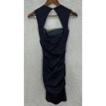 Nicole Miller Collection Pencil Dress Womens 2 Blue Floral Brocade Ruched Event Photo 1