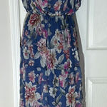 NWT LARA G by Lara Guidotti Garden Floral Airy Silk Blend Maxi Dress size M Blue Size M Photo 0