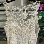 Sue Wong  White Sequin Drop Waist Dress Photo 3