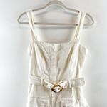 House of Harlow Linen Square Neck Belted Romper White 4 Photo 3