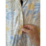 Erika Collection Floral Short Sleeve Top & Crop Pajama Pants Set Sleepwear White Size L Photo 2