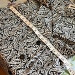 Vintage belted shirt dress paisley print Leslie Fay Monochrome Abstract Dress Black Size XL Photo 6