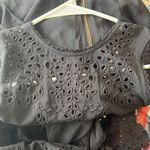 Ulla Johnson Black Eyelet Silk Dress Size 4 Photo 7