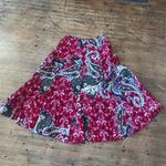 J Peterman red paisley Jacobean 2 corduroy long riding skirt Red Photo 3