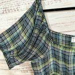 BP NEW Plaid Navy and Yellow Puff Sleeve Plus Size Crop Top, NWT, Size 2X Photo 11