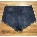 Celebrity Pink  Black Exposed Button Cutoff Shorts Distressed Frayed Size 21/35 Photo 3
