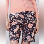 Anthropologie Leifsdottir Floral Bird Artsy Walking Bermuda Shorts W1733 Sz 8 Photo 0