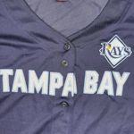 Victoria secret pink Tampa bay rays blue shirt sleeve jersey button shirt small White Photo 1